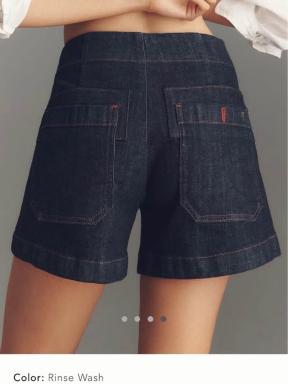 Anthropologies_Pilcro Henri Camper Shorts High Rise Dark Denim Wash — Size 26 - Picture 4 of 10